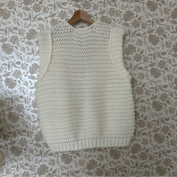 Astrid Chunky Knit Folk Vest – Made in Italy, Size S - Picture 2 of 4